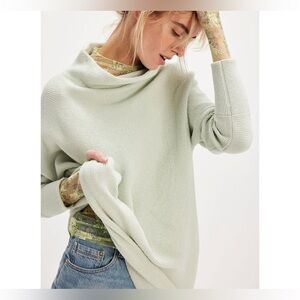 Free People Ottoman Slouchy Tunic Sweater in white or ivory